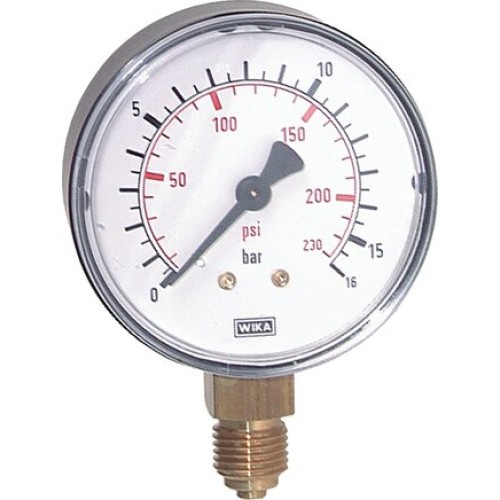 Vertikalus manometras 63 mm, nuo 0 iki 250 bar, R1/4" plieniniu korpusu Vertikalus manometras 63 mm, nuo 0 iki 250 bar, R1/4" plieniniu korpusu