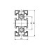 Aluminum profile 45x90L, 2 meters Aluminum profile 45x90L, 2 meters
