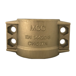 38x6,5 brass 4-bolt safety clamp 50-52 mm
