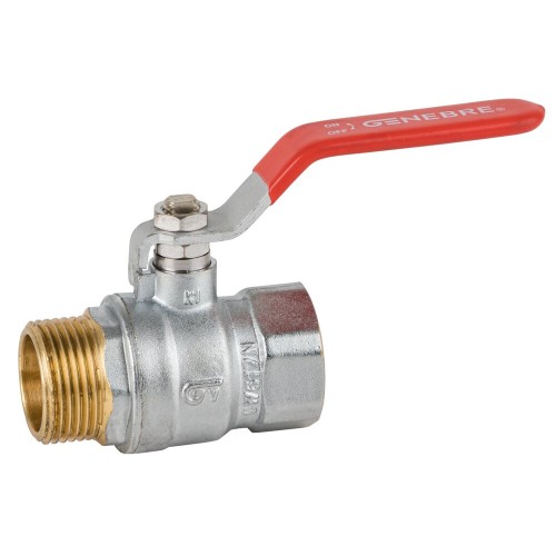 1" female/male threads ball valve, brass, DN25 1" female/male threads ball valve, brass, DN25