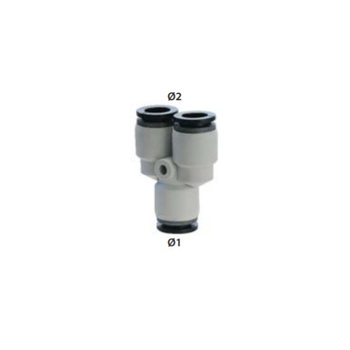 Intermediate Y connector Ø4 mm