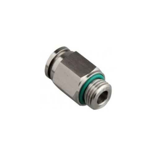 Tiesi jungtis iš. sr. G1/8" - Ø10 mm, SS316 Tiesi jungtis iš. sr. G1/8" - Ø10 mm, SS316
